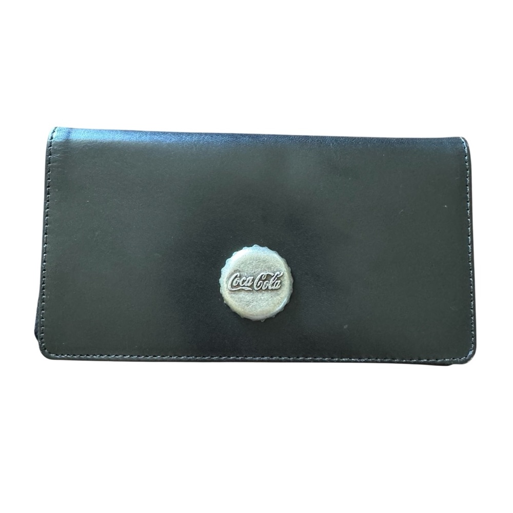 Vintage Coca-Cola Genuine Leather Bottle Cap Wallet Preowned Credit Card Holder